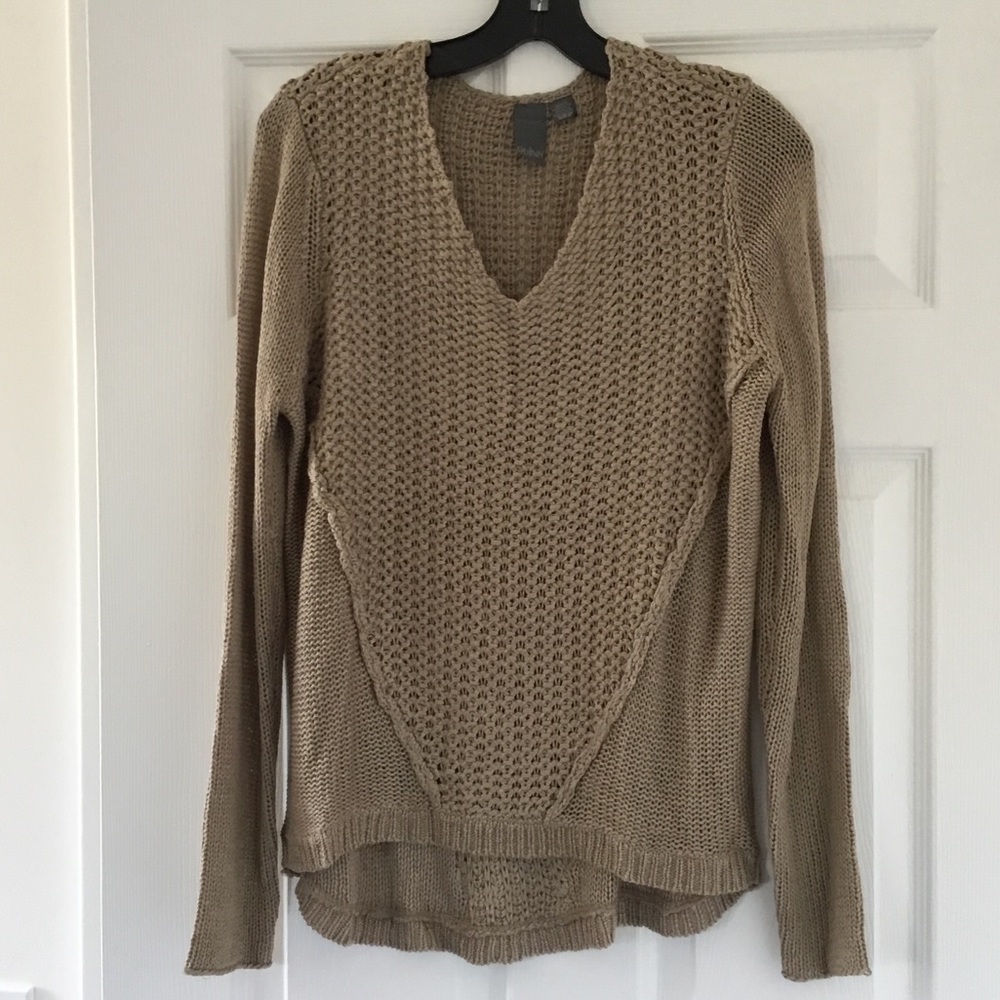 Beige Crochet Sweater