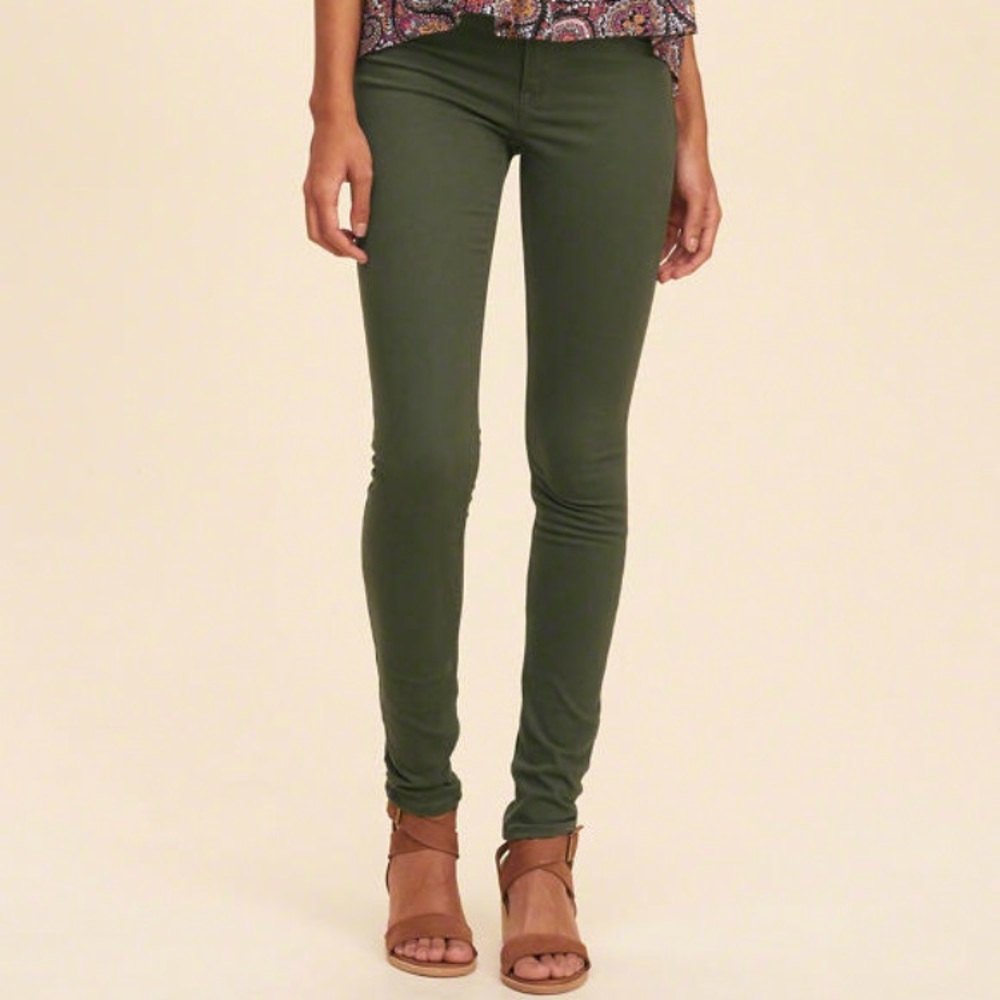 Super skinny olive Hollister jeans!