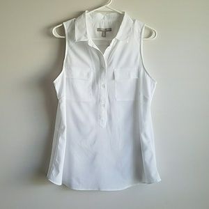 Banana Republic White Sleeveless blouse