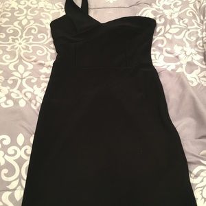 Black one shoulder dress