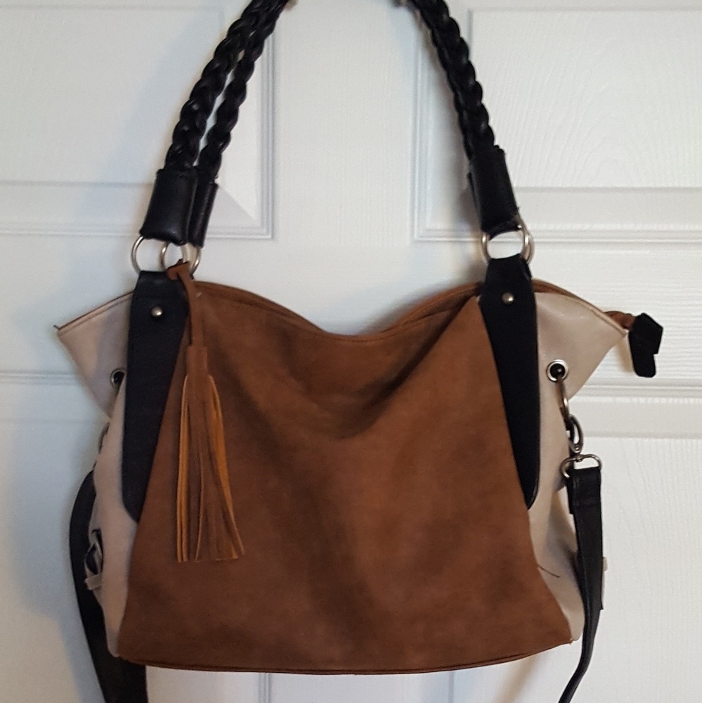 Brown/tan oversized slouchy bag