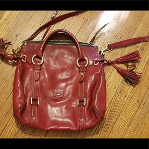 Red Leather Dooney and Burke