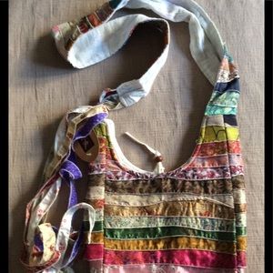 Recycled sari handbag