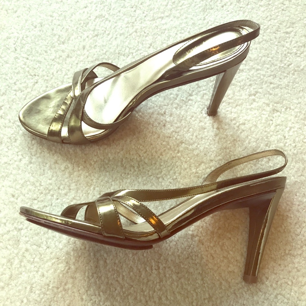 Cole Haan, size 9, gold heels