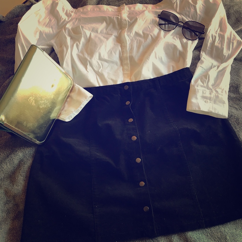 Mini button up skirt