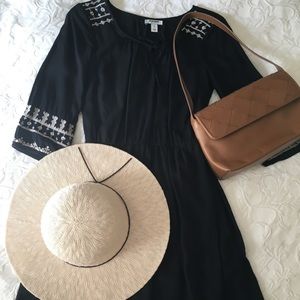 Black high-waisted dress