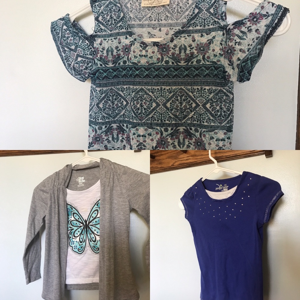 Bundle of girls shirts