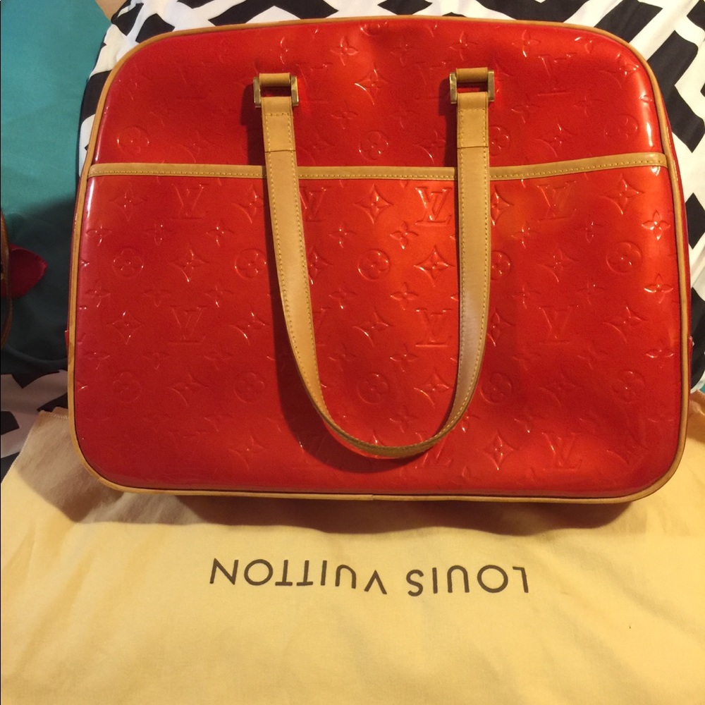 SOLD  LV Vernis Red Large handbag.
