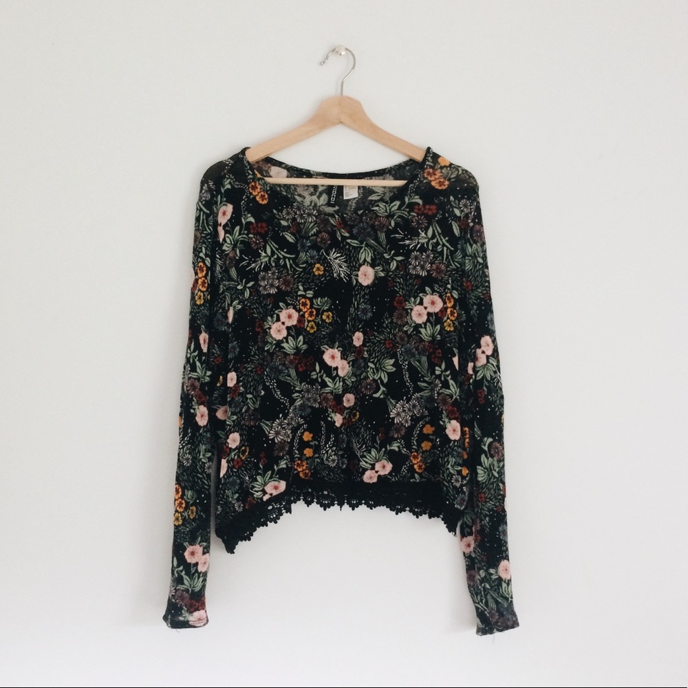 Divided® floral sweater
