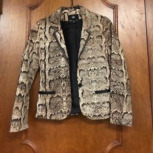 H&M snakeskin blazer