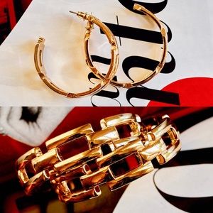 NWOT Chain Hoop Earrings