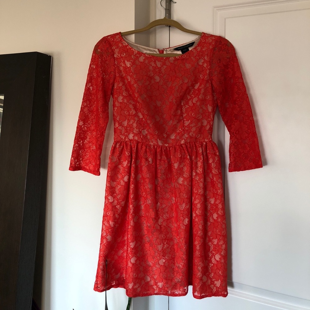 French connection lace A-line dress