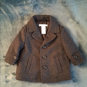 Janie and Jack Baby  3-6 wool peacoat