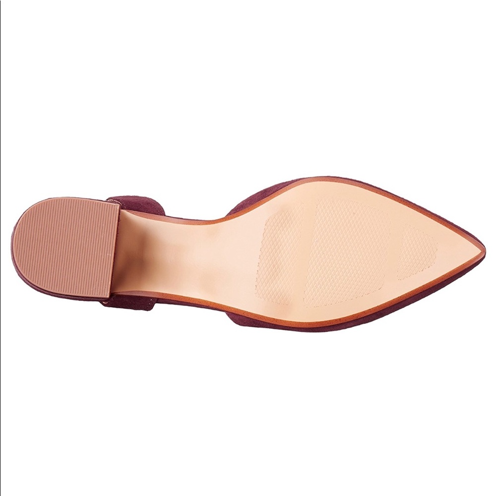 Wine Mary Jane Ankle Strap Pumps - Picture 6 of 6
