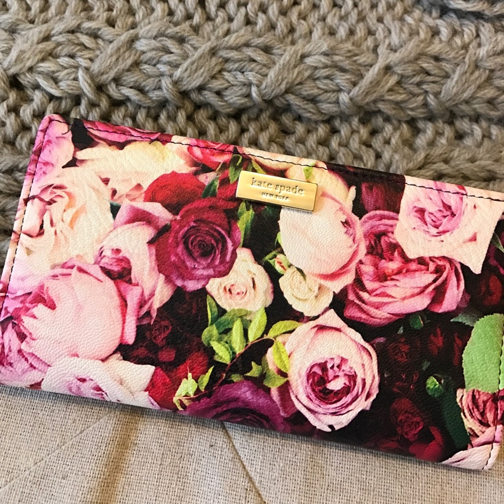 Pink floral wallet- Kate Spade