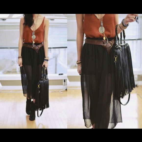 Handbags - 🎉🎉Host Pick🎉B O H O ● F r i n g e | Leather bag