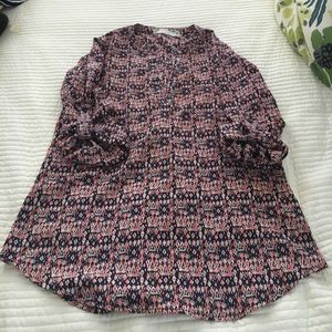 Pants Store Navy and Pink Print Shirt