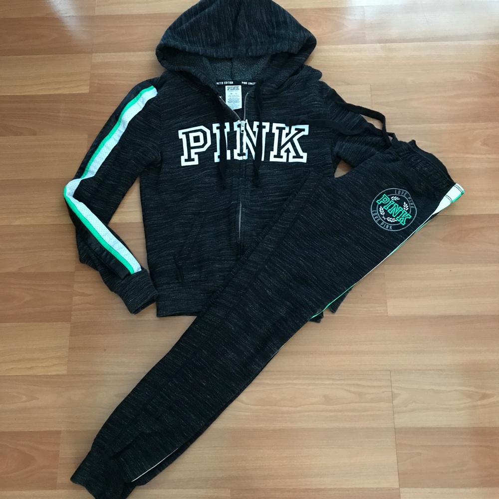 Pink VS Hoodie & Pants  set size XS