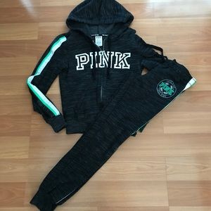Pink VS Hoodie & Pants  set size XS