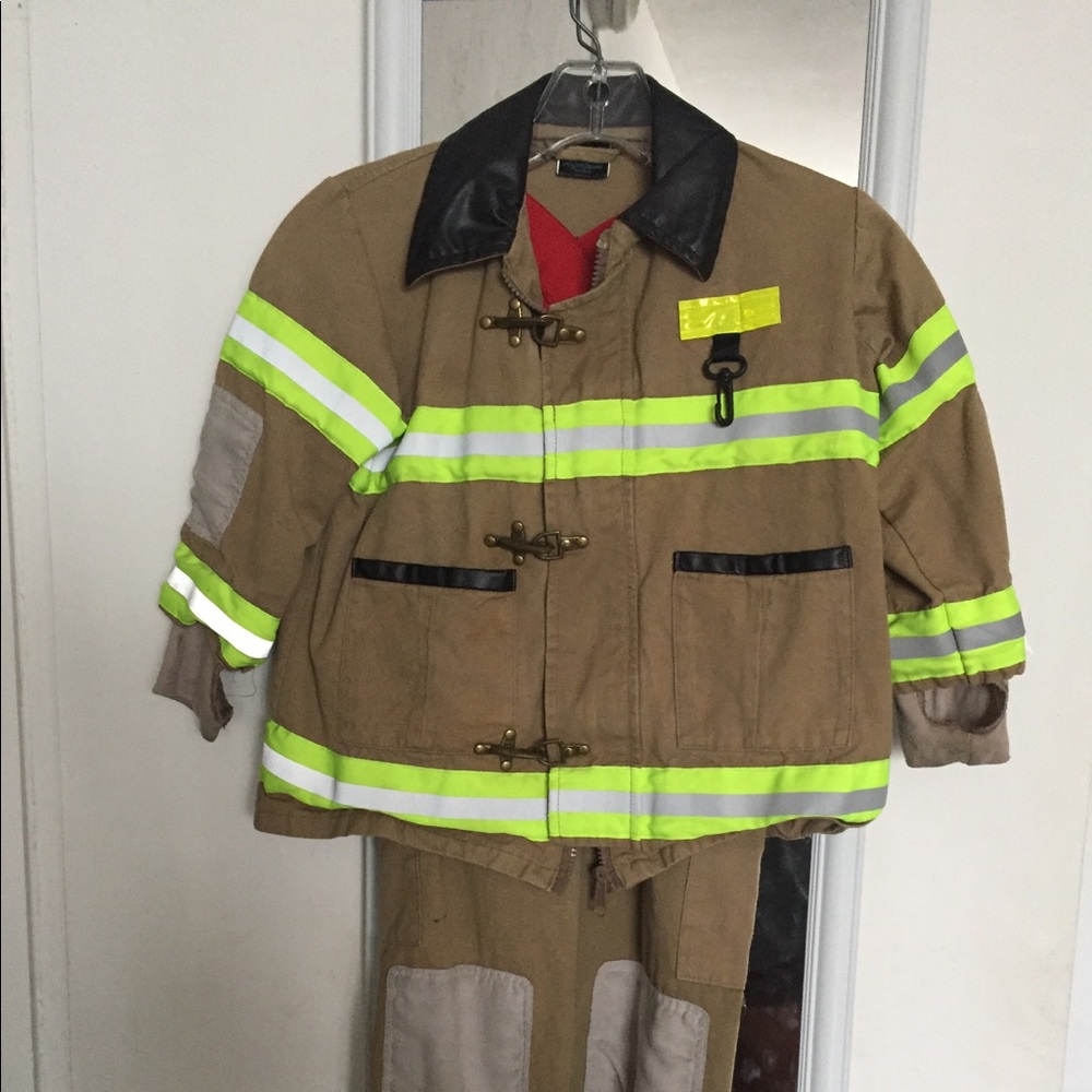 Amazing Fireman/Firefighter Kids Bunker Gear - TAN
