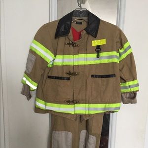 Amazing Fireman/Firefighter Kids Bunker Gear - TAN