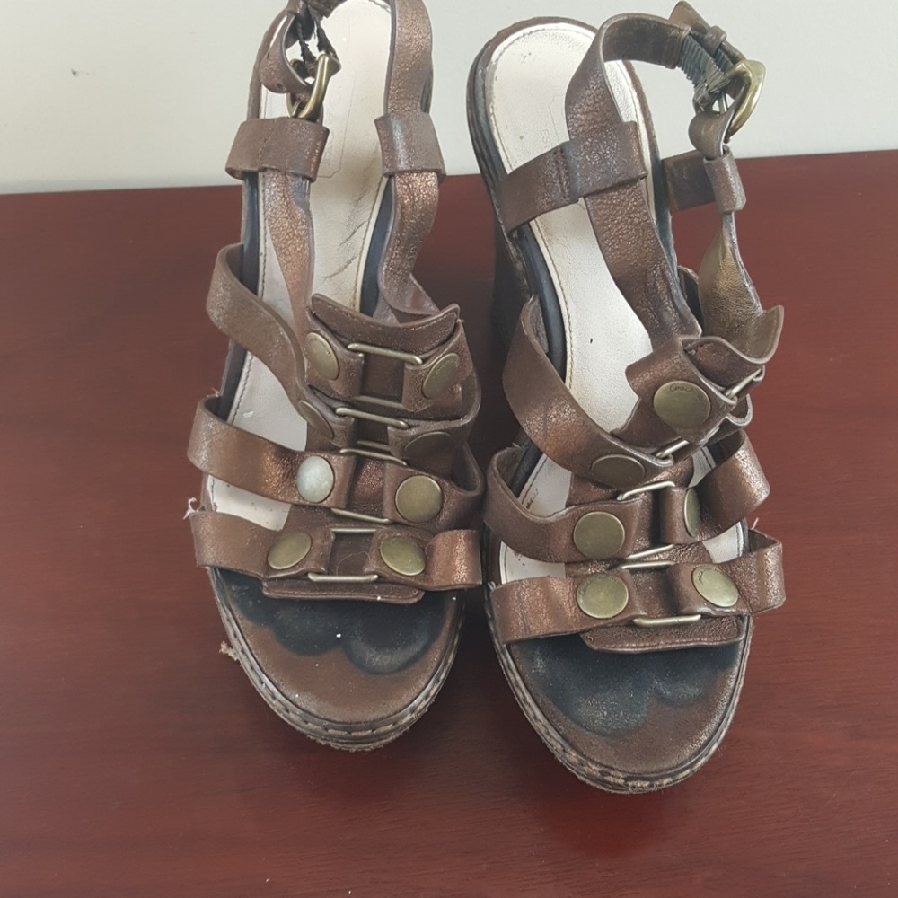 Bronze Brown Mallorie Passion Coach wedge sandals