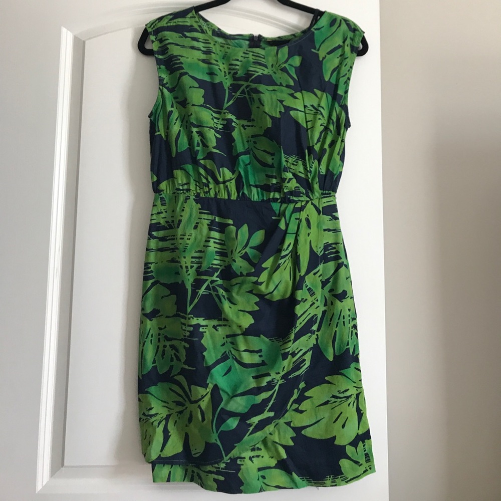 TROPICAL BANANA REPUBLIC WRAP DRESS