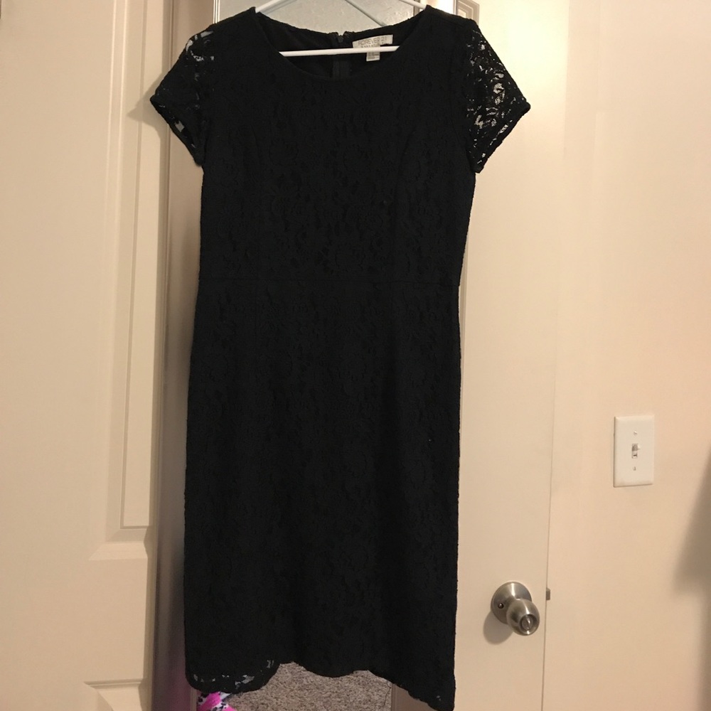 Forever 21 black lace pencil dress LBD *SOLD*