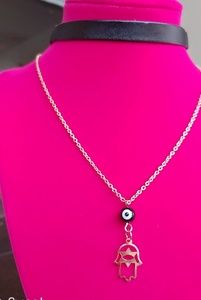 18k gold plated choker necklace under 25 set