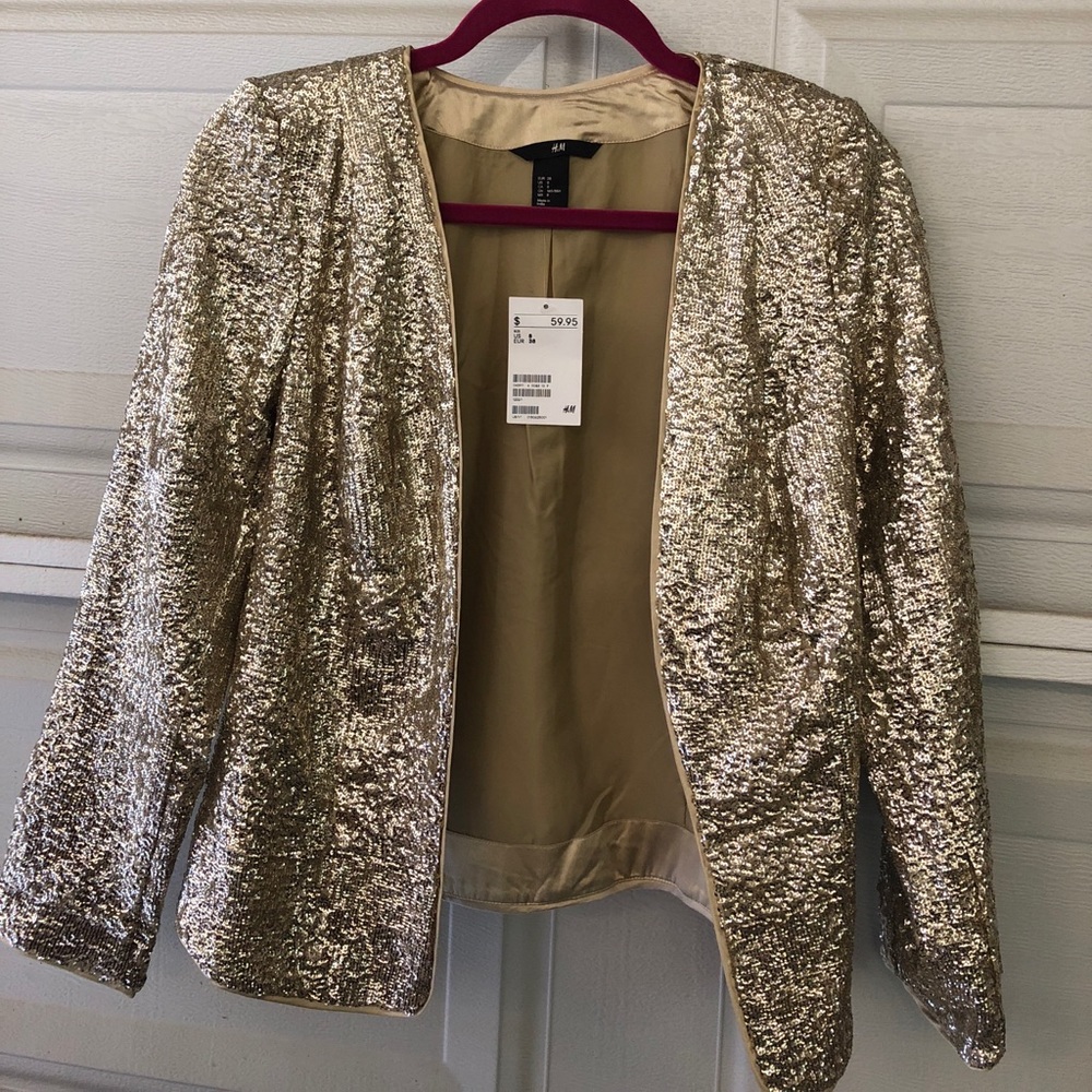 Sequined gold jacket