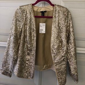 Sequined gold jacket