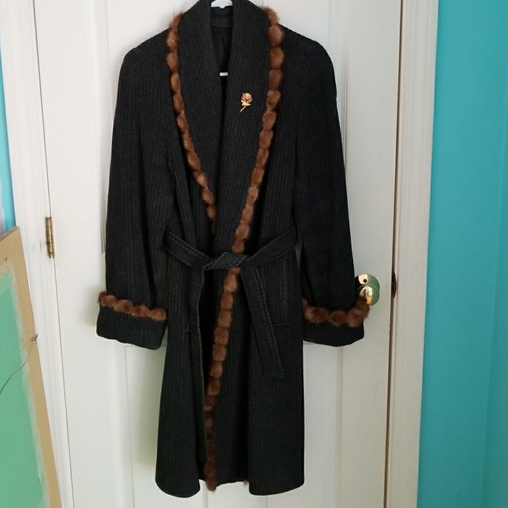 BAYA cashmere fur coat  size 6-10 the best