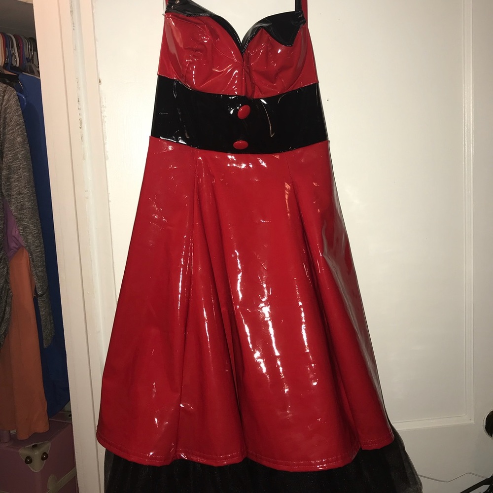 Costume/lingerie faux leather red outfit
