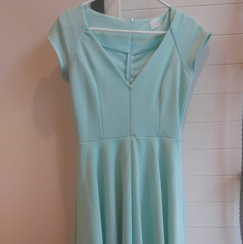 Modcloth: Name the Date A Line Dress in Mint