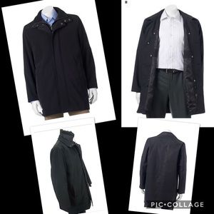 Men's Chaps black jacket w/ zip out liner!