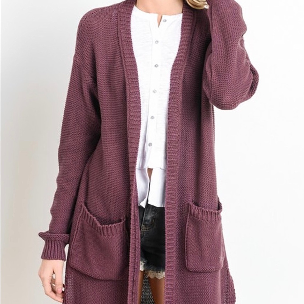 NEW WITH TAGS! The Burgandy Cardi