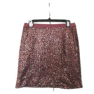 JCrew Burgundy Sequin Skirt