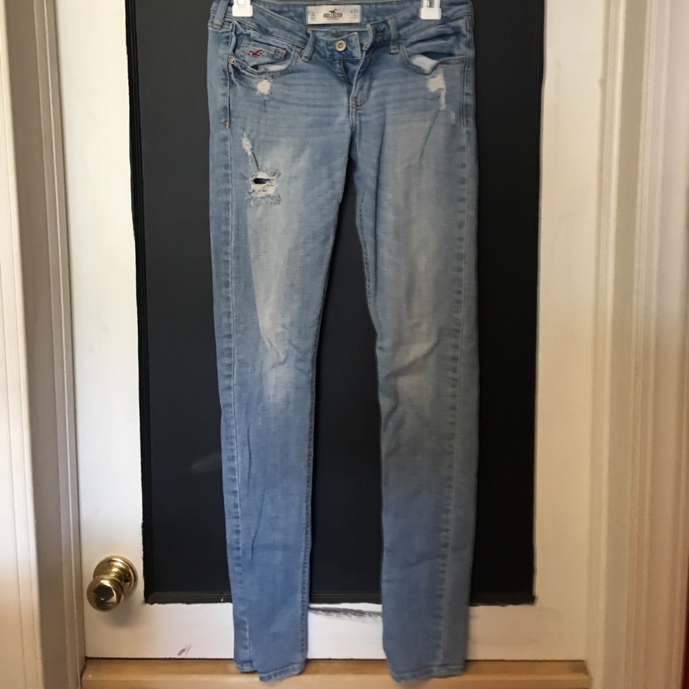 lightly washed hollister jeans