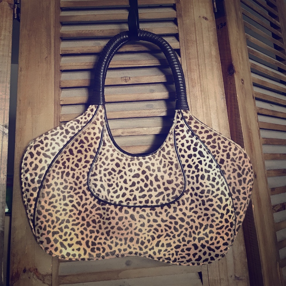 Philip Treacy Animal Print Cow Hide Bag