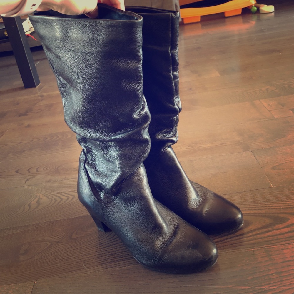 Black Leather Aldo Boots