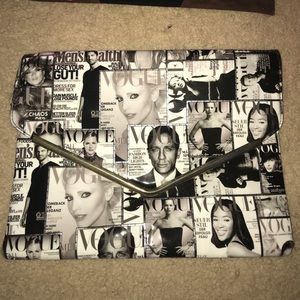 Magazine inspired envelope clutch