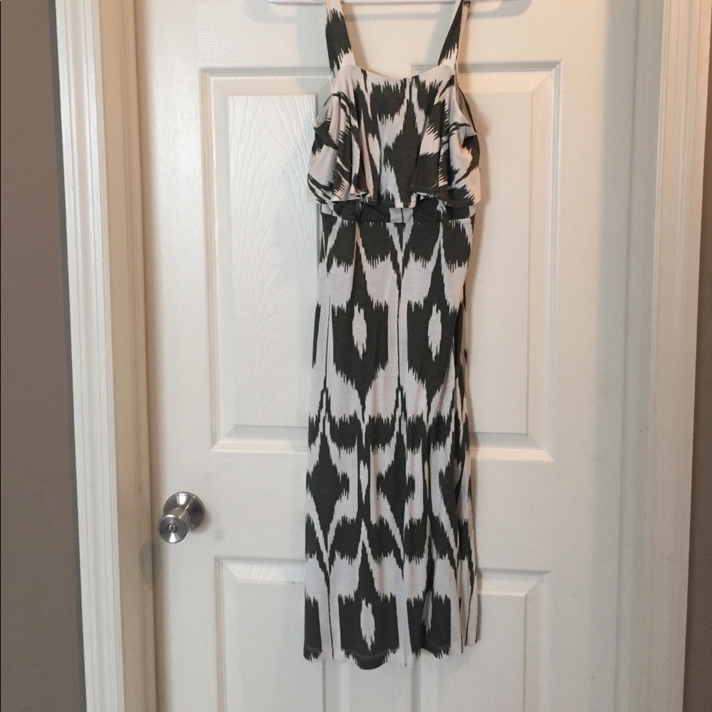 Loft ruffle midi dress