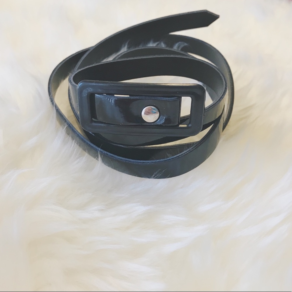 🌺 ADD ON Slim and Shiny Black Belt