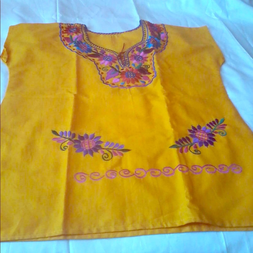 Indigenous Mexican embroidered shirt