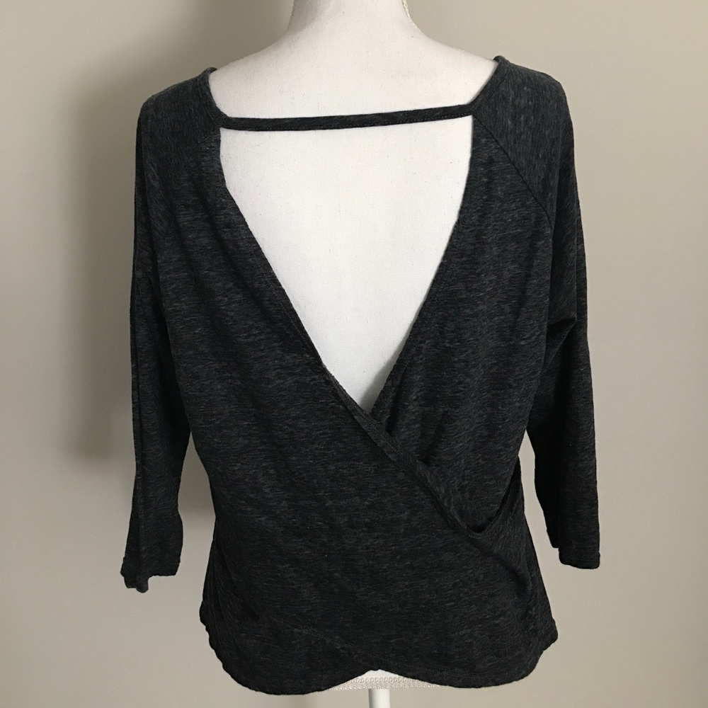 Grey Open-Back Tee