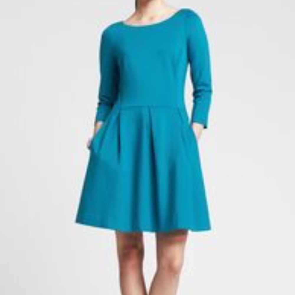 Banana Republic ponte knit fit and flare dress