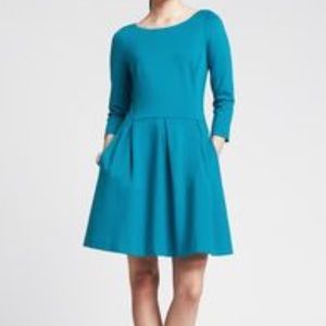 Banana Republic ponte knit fit and flare dress