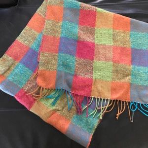 Beautiful multi color wool scarf from Ireland