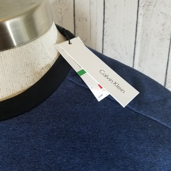 ⬇$69 Calvin Klein Sweater Men's Blue Black NWT - Picture 4 of 5