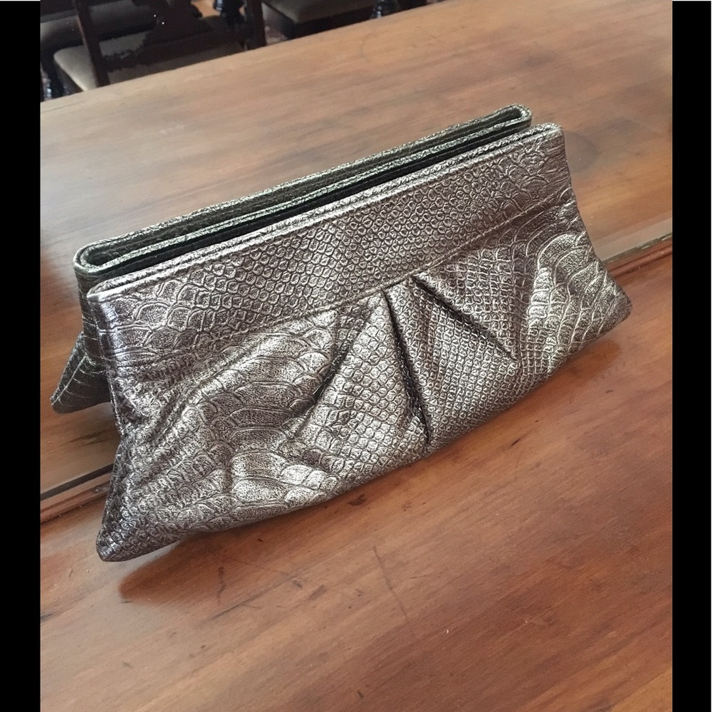 LAUREN MERKIN NWOT snakeskin clutch